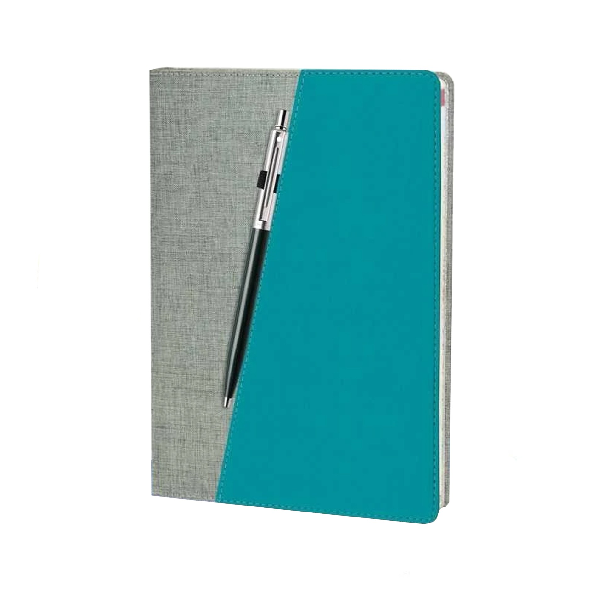 Agenda format B5, nedatata, 224 file, semn de carte si suport stilou - imagine 6